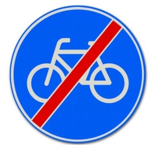 VERKEERSBORD G12 EINDE VERPLICHT FIETSPAD